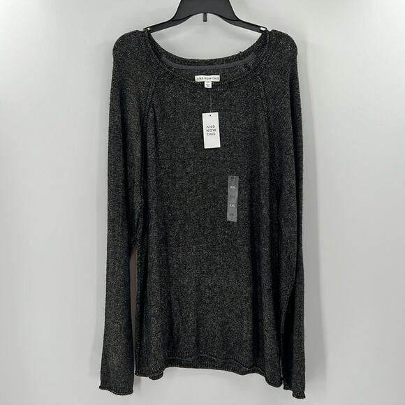 And Now This Macy's Men's Lightweight Sweater - Black/White - XXL - NWT - Picture 1 of 4